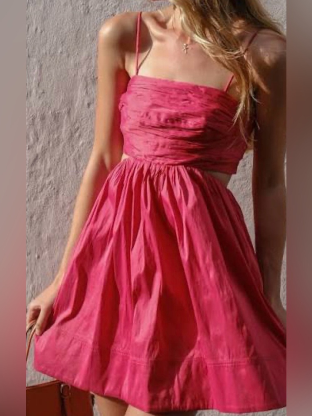 Aje Liza ruched cutout taffeta mini dress